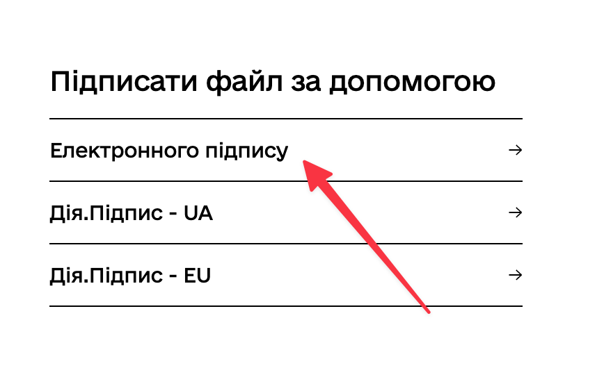 Підписання файлу