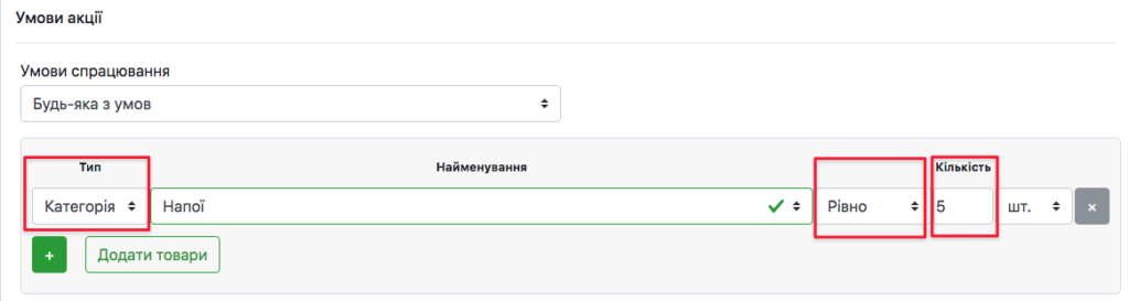 Акція по категорії